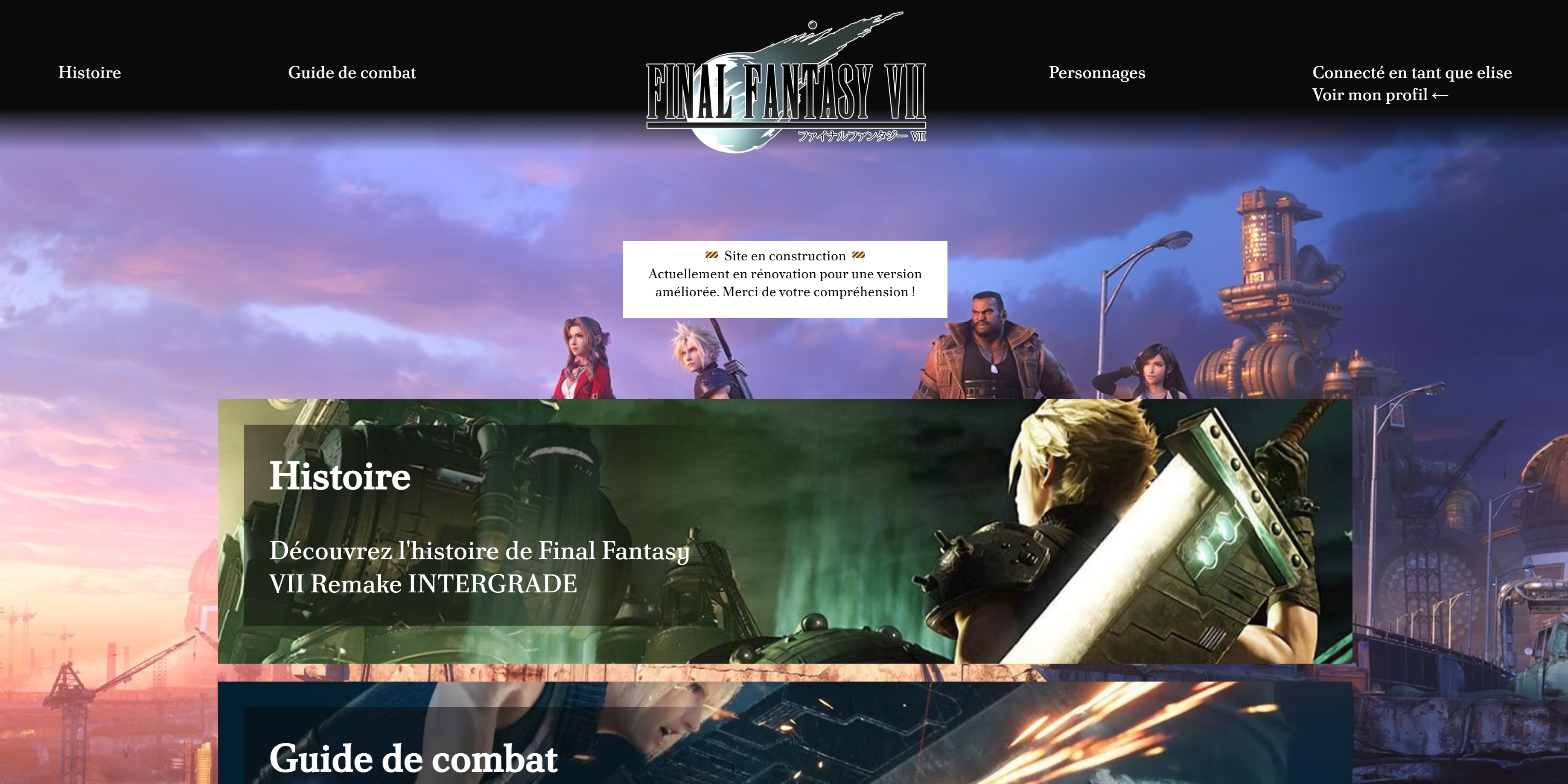 accueil du site